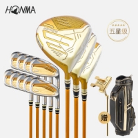HONMABERES 09男士男杆星级套杆高尔夫球杆碳素3木9铁赠推杆...