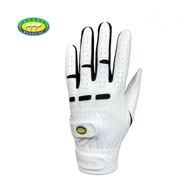 美晟（MEASHINE）新款高尔夫手套男士高尔夫护腕手套 左手手套 男式高尔夫手套 护腕手套/白黑色 23#